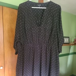 Torrid Poka Dot 3/4 Sleeve Dress